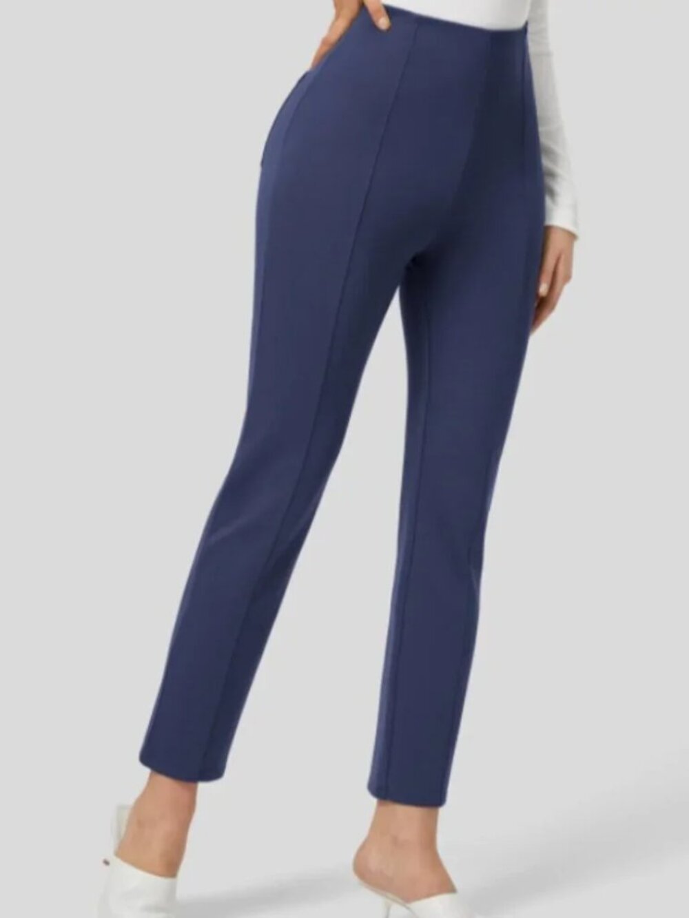 HALARA Flex High Waisted Back Side Pockets Slim Work Pants Size L